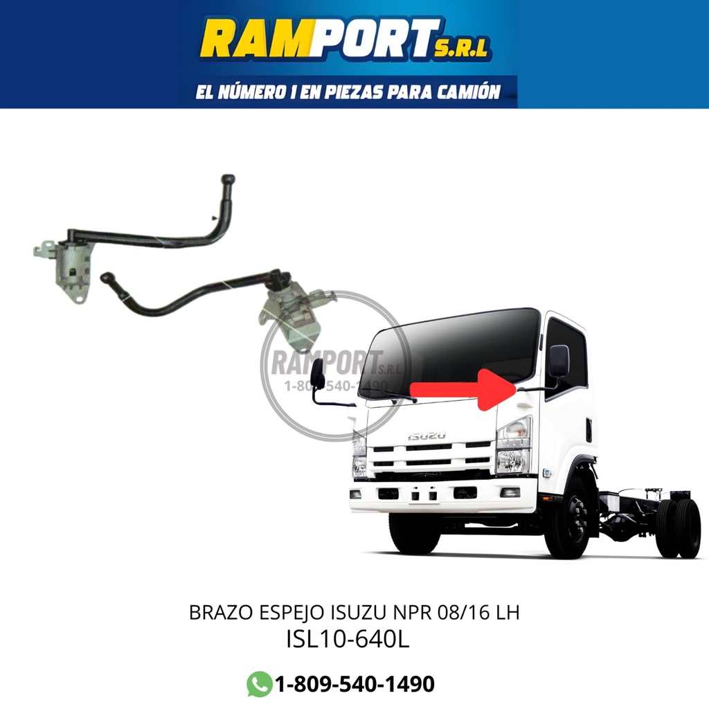 BRAZO LATERAL ISUZU NPR 08/16 LH 34CM