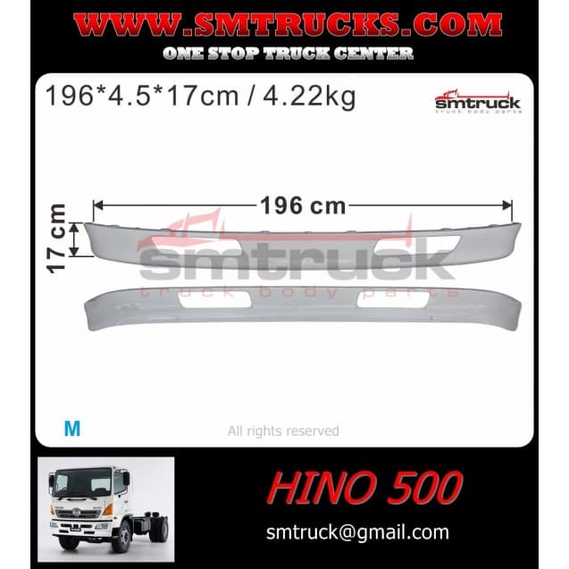 BUMPER HINO 500 FD 10.5T 03/08 ABAJO 004-001-HNS-D