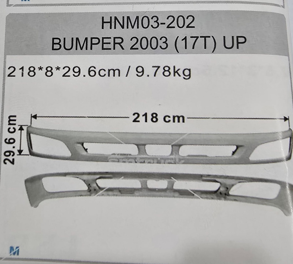 BUMPER HINO 500 GH17T 03/08 ARRIBA