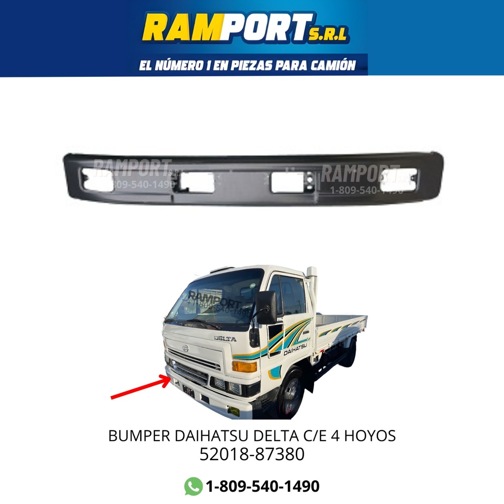 BUMPER DELTA C/E 4 HOYOS NEGRO -4