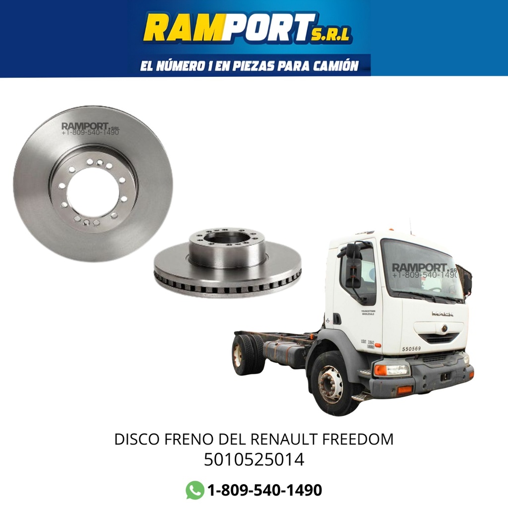 DISCO FRENO DEL RENAULT FREEDOM 14P *