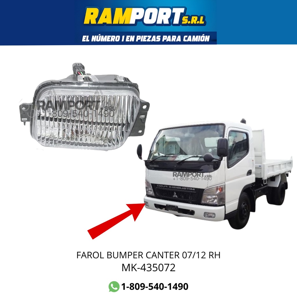FOG LAMP CANTER 07/12 RH