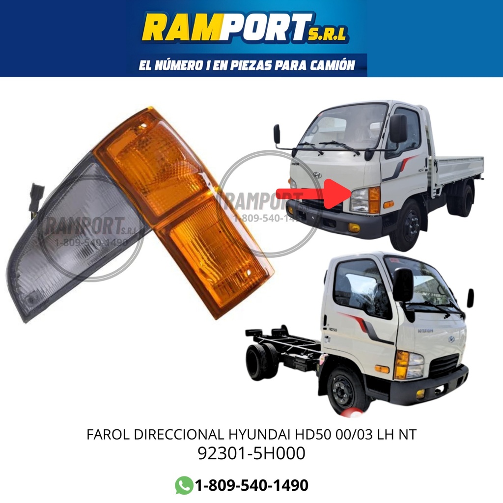 FAROL DIRECCIONAL HYUNDAI HD50 00/03 LH NT