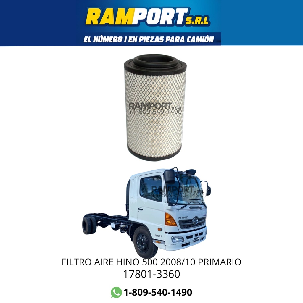 FILTRO AIRE HINO 500 2008/10 PRIMARIO