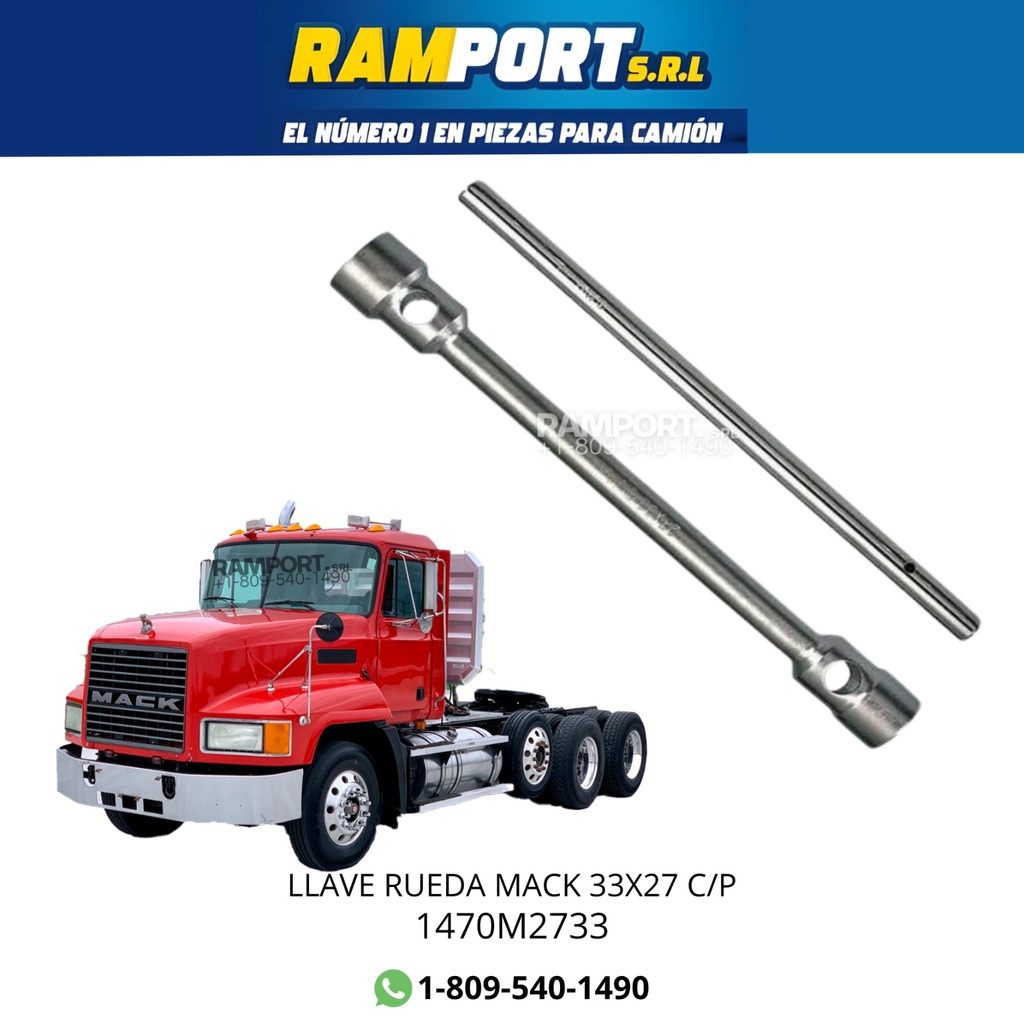 LLAVE RUEDA MACK 33X27 C/P *