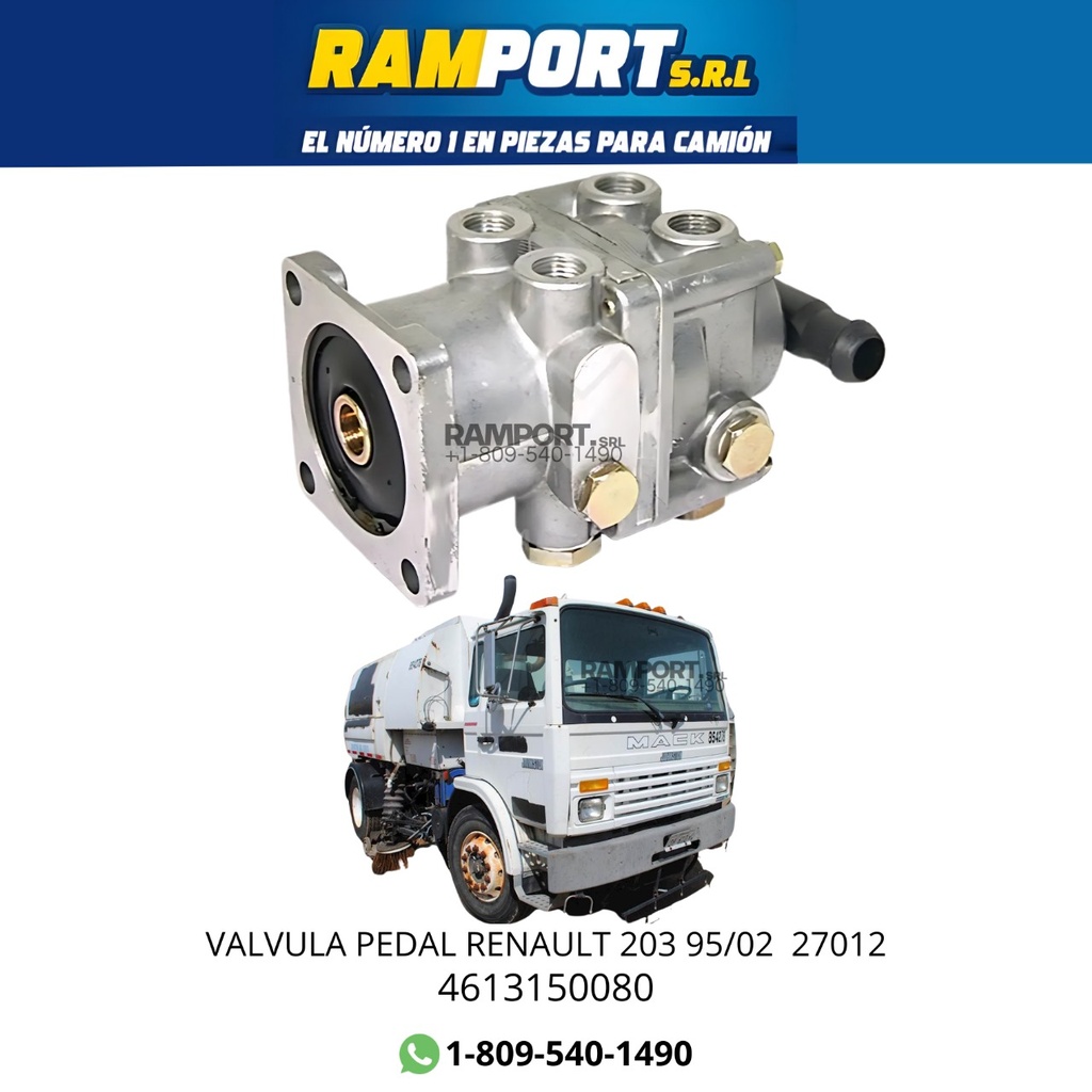 VALVULA PEDAL RENAULT 203 95/02 TKL27012*5