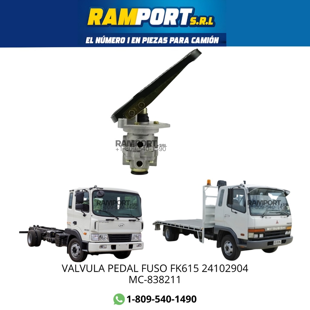 VALVULA PEDAL FUSO FK615 24102904 -5