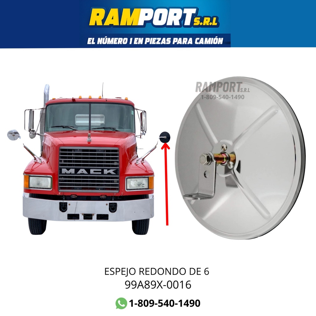 ESPEJO AUXILIAR DE 6 CROM *