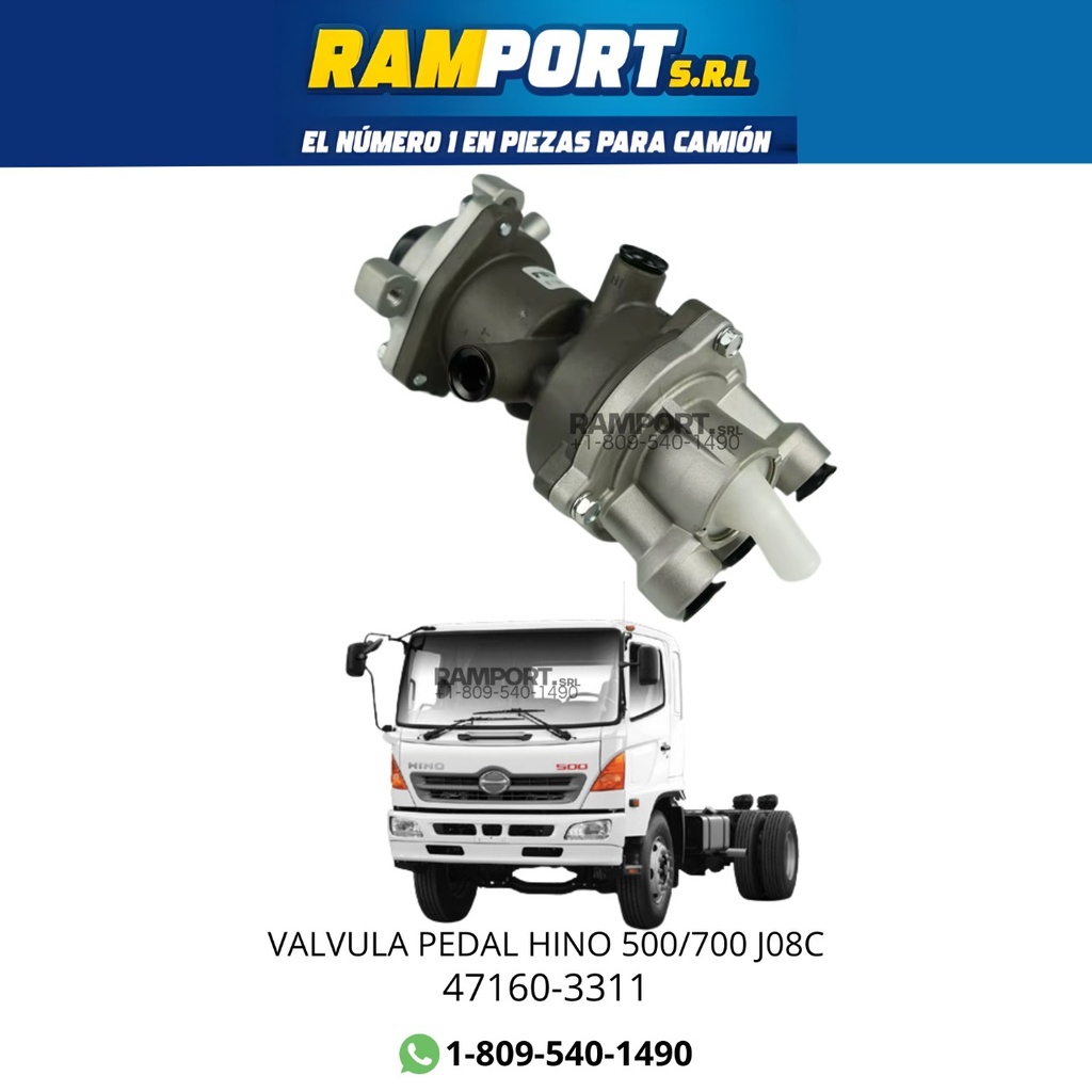 VALVULA PEDAL HINO 500/700 J08C NT