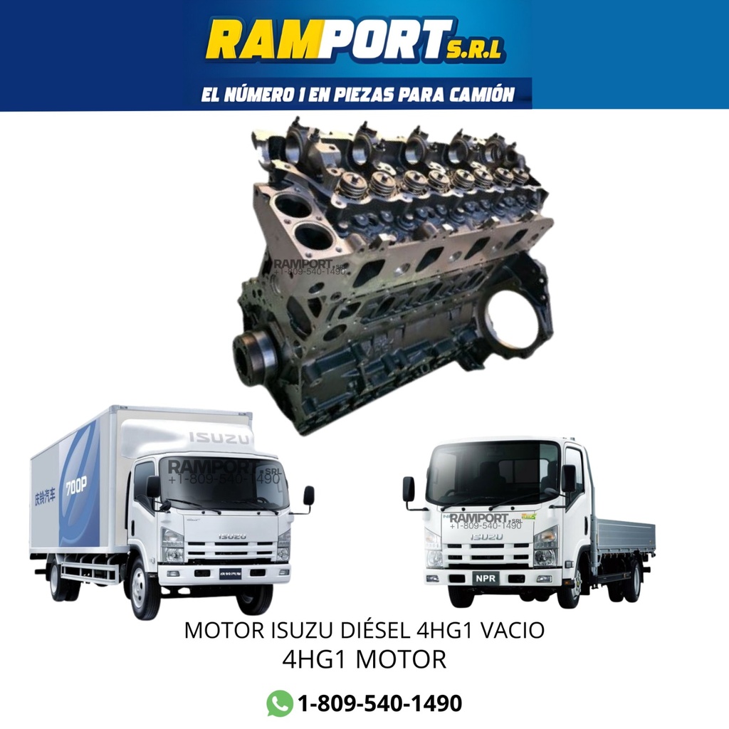 MOTOR ISUZU DIESEL 4HG1 VACIO