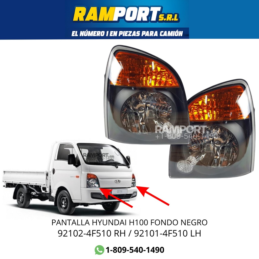 PANTALLA HYUNDAI H100 FONDO NEGRO RH