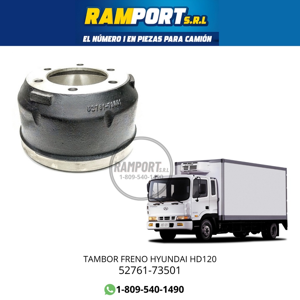 TAMBOR FRENO TRAS HD120 6 OLLO