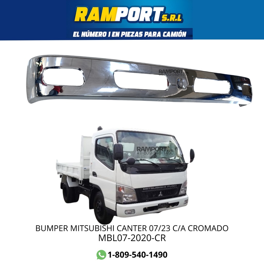 BUMPER CANTER FUSO 07/23 C/A CROMADO