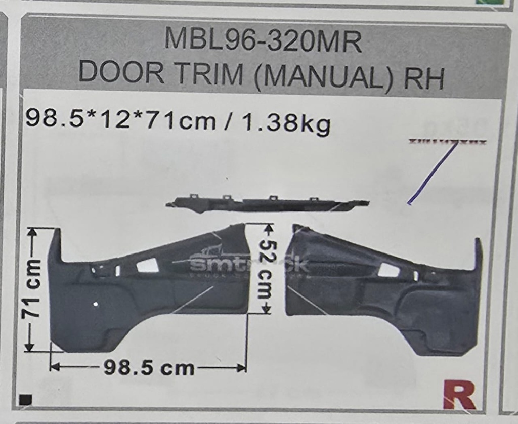 FORRO CANTER 97/06 MBL96-320AR MANUAL