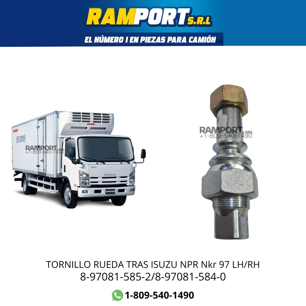 TORNILLO RUEDA TRAS ISUZU NPR Nkr 97 Lh -5
