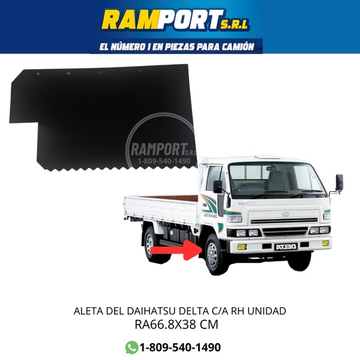 [RA66.8X38 CM] ALETA DEL DELTA C/A RH UNIDAD