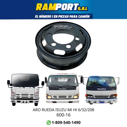 [600-16] ARO RUEDA  ISUZU MI HI 6/32