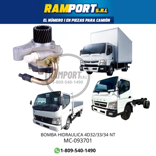 [MC-093701] BOMBA DIRECCIÓN HIDRÁULICA 4D32/33/34