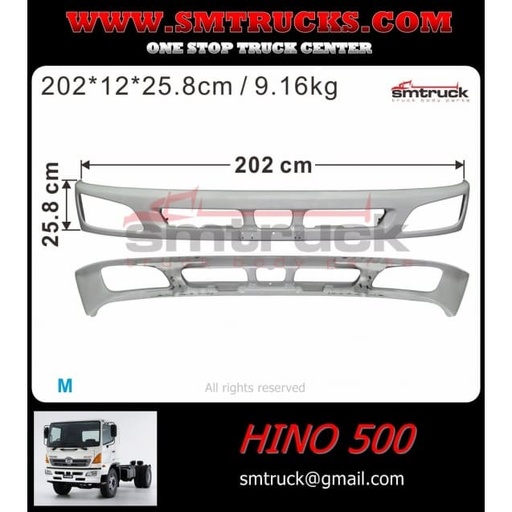 [52101-8922] BUMPER HINO 500 FD 10.5T 03/08 ARRIBA