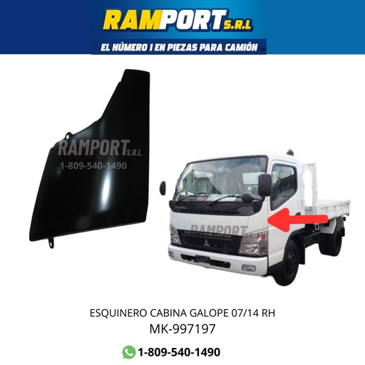 [MK-997197] PANEL DE ESQUINA MITSUBISHI CANTER 07/14 LH