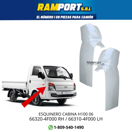 [66320-4F000] PANEL DE ESQUINA HYUNDAI H100 06 RH