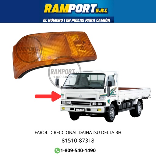 [81510-87318] FAROL DIREC DAIHATSU DELTA RH