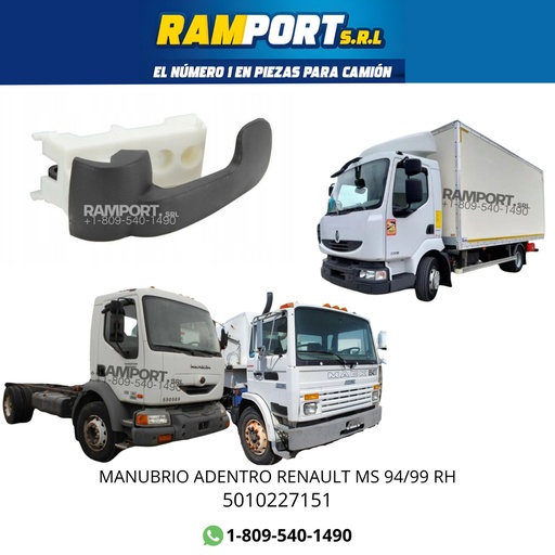 [5010227151] MANUBRIO RENAULT MS 94/99 RH ADENTRO*