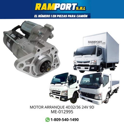 [ME-012995 NT] MT ARRANQUE 4D32/36 24V 9D -4
