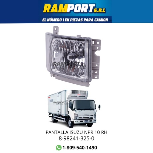 [8-98241-325-0] PANTALLA ISUZU NPR 10 RH 