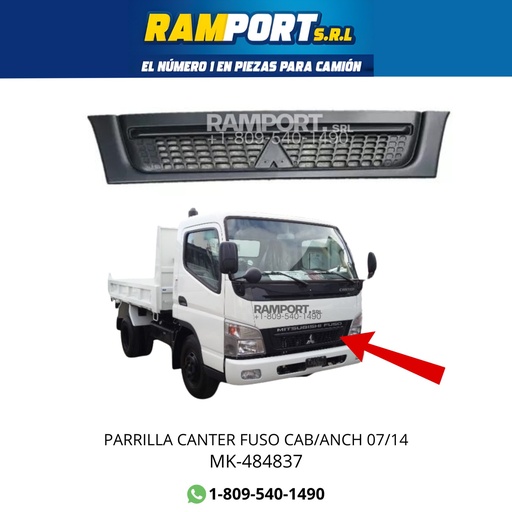 [MK-484837] PARRILLA CANTER FUSO C/A 6.9T 07/14