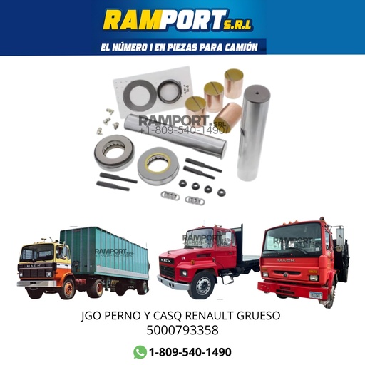 [5000793358] JGO PERNO Y CASQ RENAULT GRUESO *