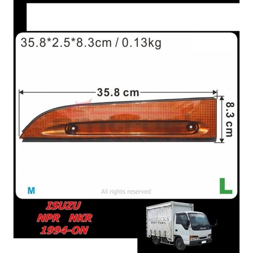 [ISL94-133AR] REFLECTOR DEL ISUZU NPR 94/03 RH NT