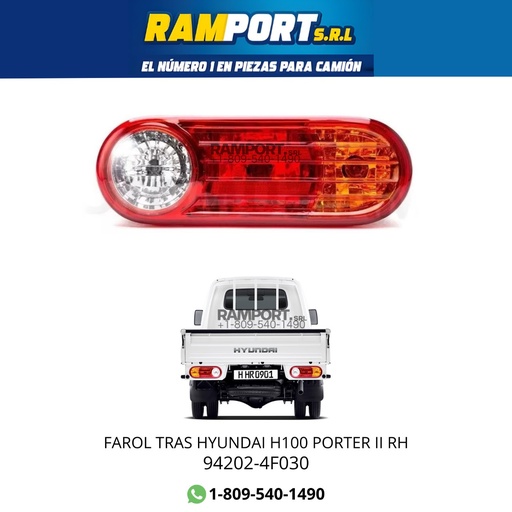 [92402-4F030] FAROL TRAS HYUNDAI H100 PORTER II RH
