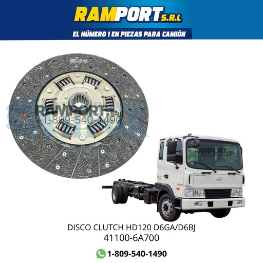 [41100-6A700] DISCO CLUTCH HD120 D6GA/D6BJ