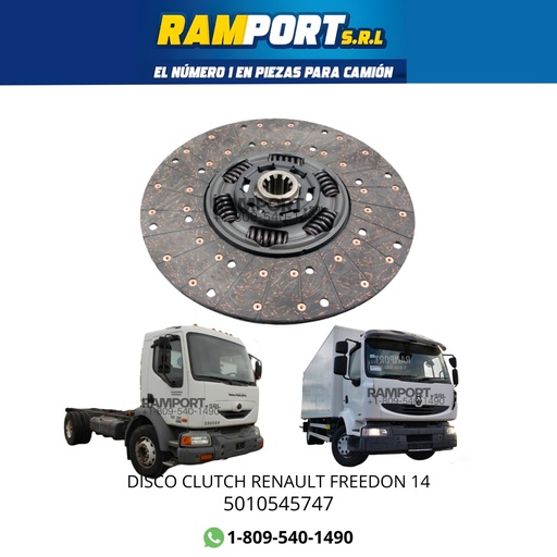 [5010545747] DISCO CLUTCH RENAULT FREEDON 14 *