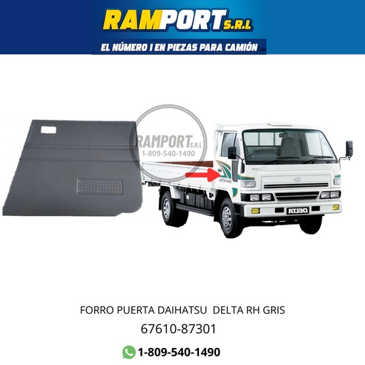 [67610-87301] FORRO DELTA RH GRIS