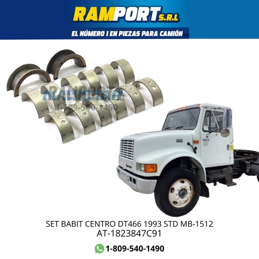 [AT-1823847C91] SET BABIT CENTRO DT466 1993 STD MB-1512 *
