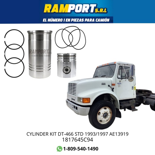 [1817645C94] CYLINDER KIT DT-466 1993/1997 STD AE13919