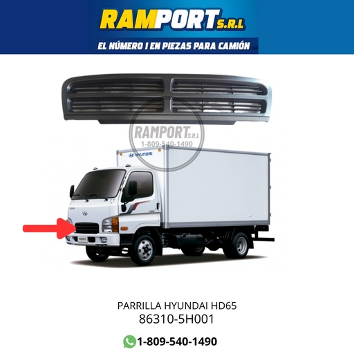 [86310-5H001] PARRILLA HYUNDAI HD65