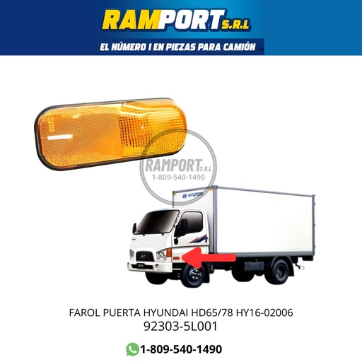 [92303-5H001] FAROL LATERAL  HYUNDAI HD65/78 LH