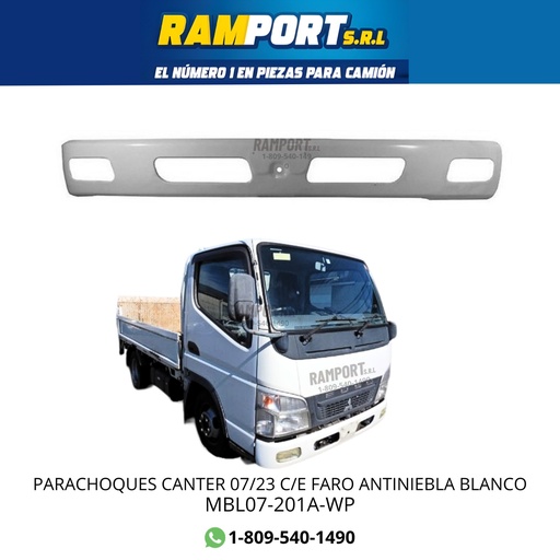 [MBL07-201A-WP] BUMPER CANTER FUSO 07/23 C/E BLANCO