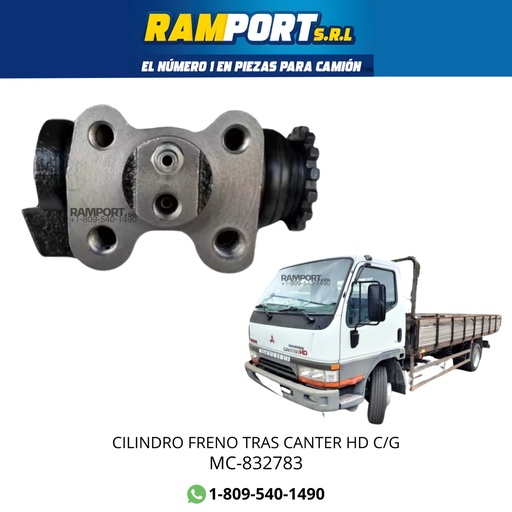 [MC-832783 NT] CILINDRO FRENO TRAS CANTER HD C/G