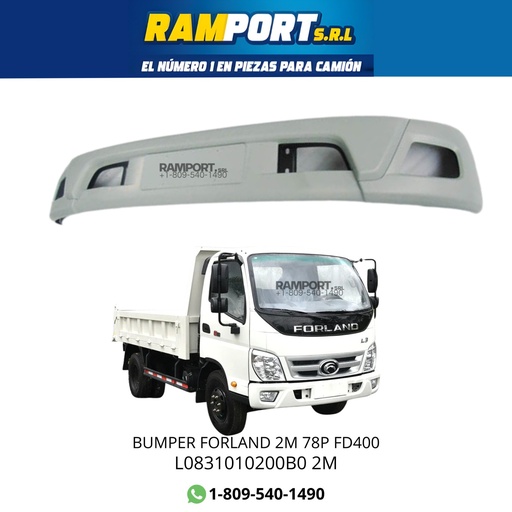 [L0831010200B0 2M] BUMPER FORLAND 2M 78P FD400