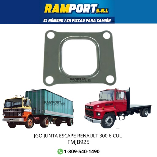 [JB925] JUNTA ESCAPE RENAULT 300 6 CUL * 