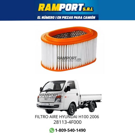 [28113-4F000] FILTRO AIRE HYUNDAI H100 2006 