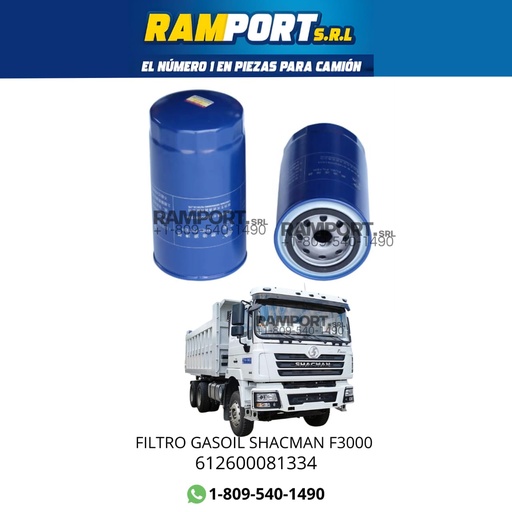 [612600081334] FILTRO GASOIL SHACMAN F3000 CUM BF7940